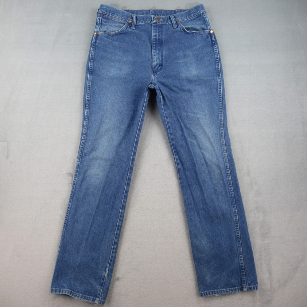 Wrangler Cowboy Cut Jeans Mens 32x32 Blue Vintage Made in USA 13MWZ Denim
